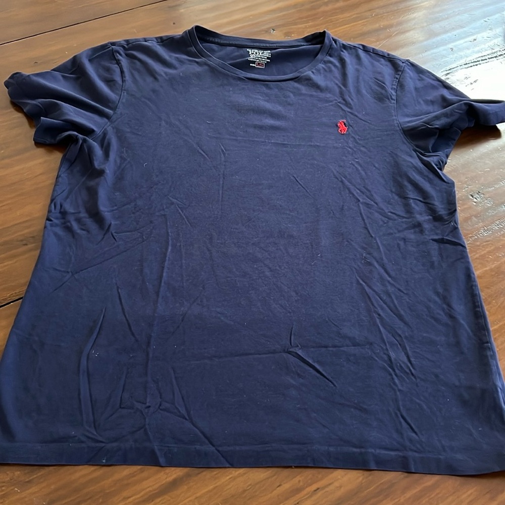 L Polo Ralph Lauren Navy Blue T-shirt with red horse
